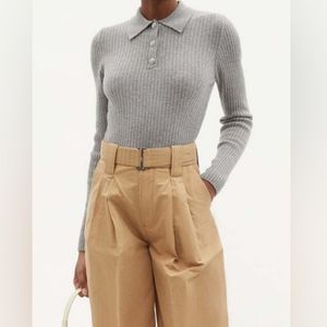 Ganni Gray Ribbed Sweater